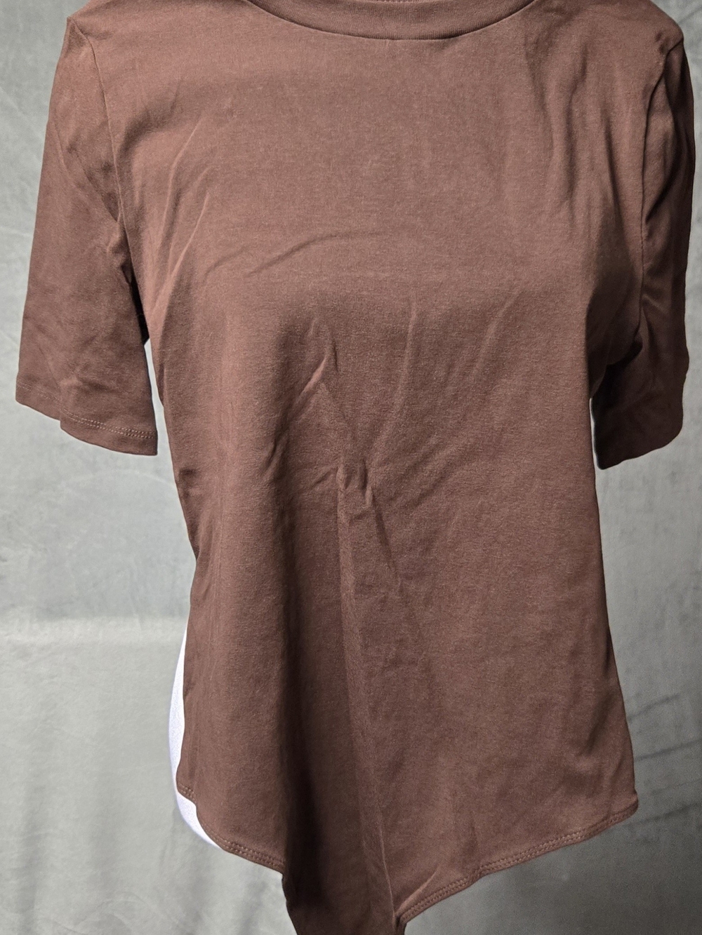 SHEIN Brown Short Sleeve Bodysuit Tee